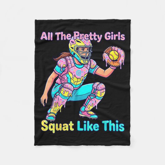 All The Pretty Girls Squat Like This Ice Cream Sof Fleece Deken (Voorkant)