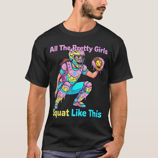 All The Pretty Girls Squat Like This Ice Cream Sof T-shirt (Voorkant)