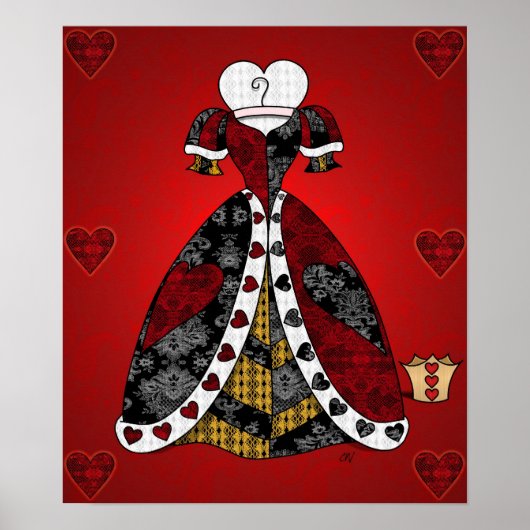 'All the Queen's Hearts' Print (Voorkant)