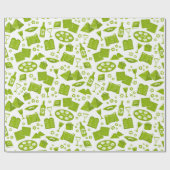 All The Symbols For Passover In Green  Cadeaupapier (Vlak)