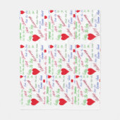 All the World, Many languages for Merry Christmas Fleece Deken (Voorkant)