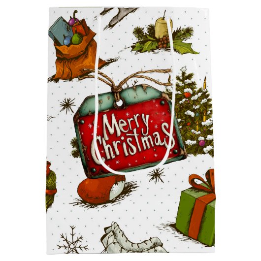 All Things A Merry Christmas Medium Cadeauzakje (Achterkant)