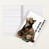 "All Things Change" Japanese Cat in Kimono Art Notitieboek (Binnen)