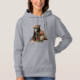 "All Things Change" Japanse Kat in Kimono Kunst Hoodie