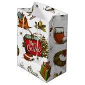 All Things Een Vrolijk Kerstfeest Medium Cadeauzakje (Voorkant Gekanteld)