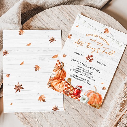 All Things Fall Festival Party Invitation Kaart