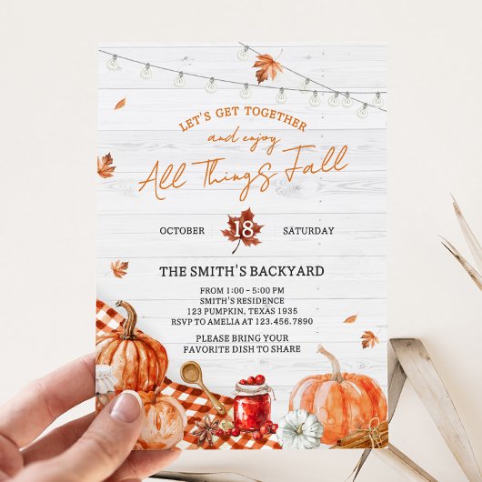 All Things Fall Festival Party Invitation Kaart