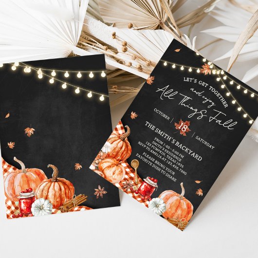 All Things Fall Party Invitation Kaart