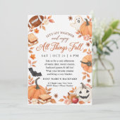 All Things Fall Pumpkin S'mores Feest Kaart (Staand voorkant)