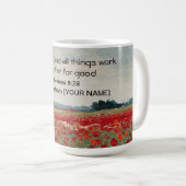 All Things for Good" Personalized Bible Verse Mug Koffiemok (Voorkant rechts)