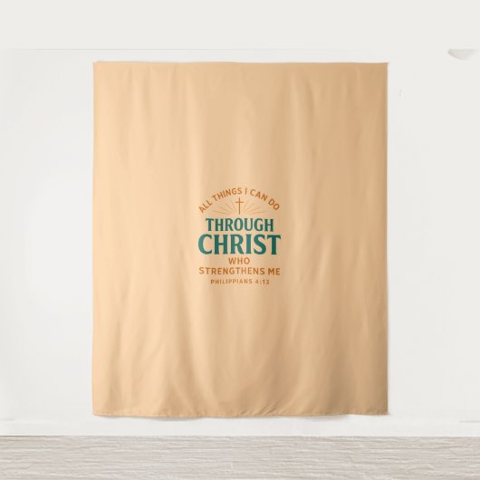 All things I can do through Christ who strengthens Wandkleed (Voorkant)