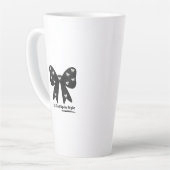 All Tied Up In Style Latte mug– Elegant Black Bow Latte Mok (Linkerhoek)