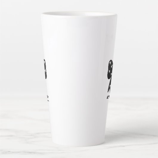 All Tied Up In Style Latte mug– Elegant Black Bow  Mok (Voorkant)