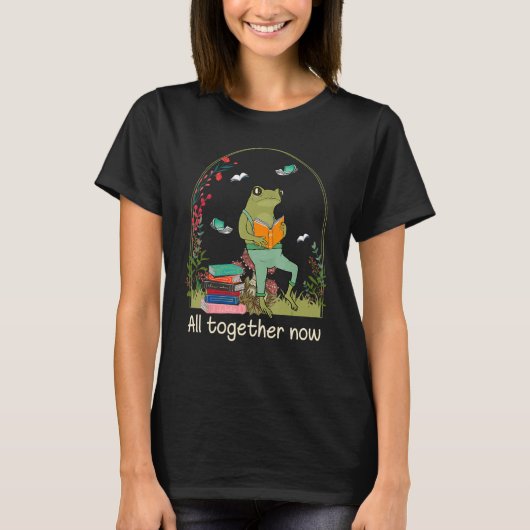 All Together Now Summer Reading 2023 Cute Frog Rea T-shirt (Voorkant)