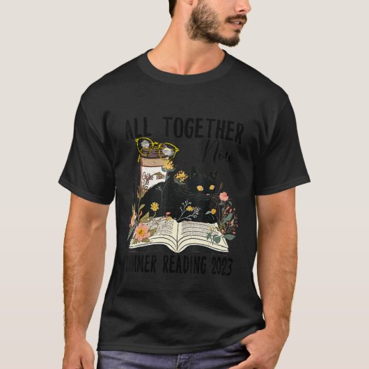 All Together Now Summer Reading 2023 Flower Cat Bo T-shirt (Voorkant)
