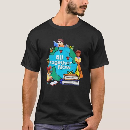 All Together Now Summer Reading 2023 Library Books T-shirt (Voorkant)
