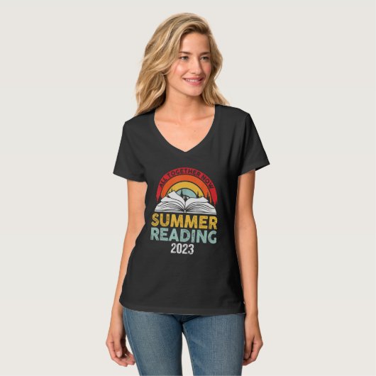 All Together Now Summer Reading Program 2023 Book  T-shirt (Voorkant volledig)