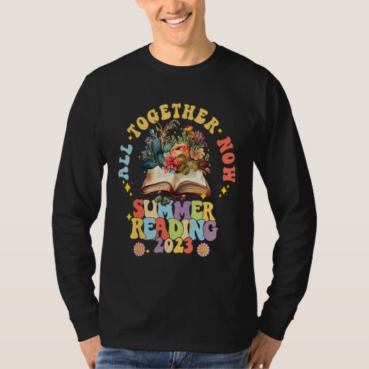 All Together Now Summer Reading Program 2023 Book  T-shirt (Voorkant)