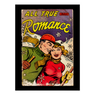 All True Romance #3 - Antieke stripboek Perfect Poster