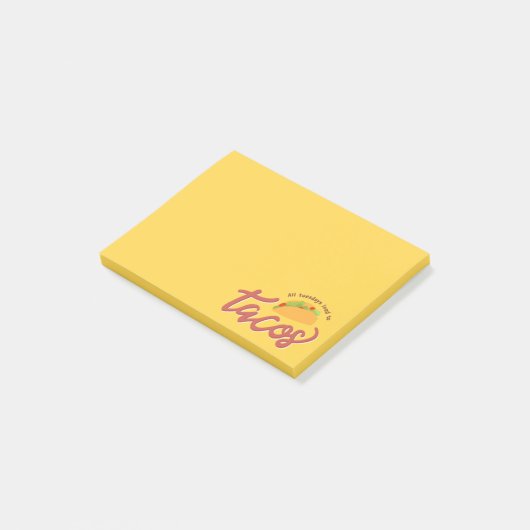 All tuesdays lead to tacos post-it® notes (Schuin)