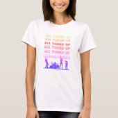 All Tuned Up multikleurige rockband T-shirt (Voorkant)