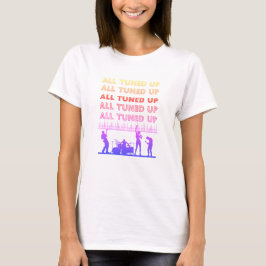 All Tuned Up multikleurige rockband T-shirt