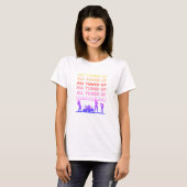 All Tuned Up multikleurige rockband T-shirt (Voorkant volledig)