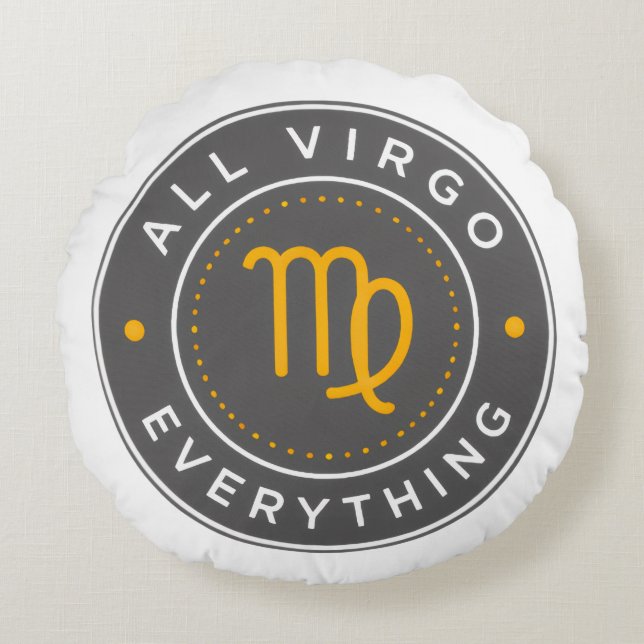All Virgo Everything Officiële Logo Ronde Kussen (Voorkant)