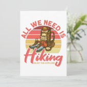 All We Need Is Hiking Enjoy The Explore Hiker Kaart (Staand voorkant)