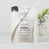 All White Affair of feest Luxe Kaart (Staand voorkant)