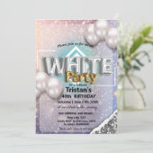 All White Feest of -feestje Kaart (Staand voorkant)