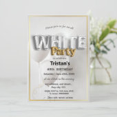 All White Feest or All White Party Kaart (Staand voorkant)