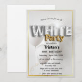 All White Feest or All White Party Kaart (Voorkant / Achterkant)