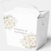 All White Floral Wedding Bedankdoosjes (Achterkant)