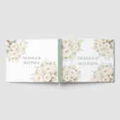 All White Floral Wedding Gastenboek (Volledig)