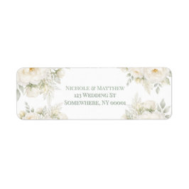 All White Florals Wedding Address Etiket