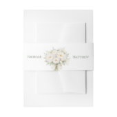 All White Florals Wedding Uitnodigingen Wikkel (Voorkant Voorbeeld)