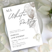 All White Party Een nacht in White Birthday Kaart