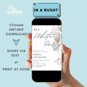 All White Party Een nacht in White Birthday Kaart