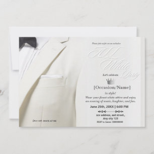 All White Party Luxe Kaart
