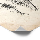 All-wing Airplane Patent - Oude look Poster (Hoek)