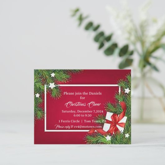 All Wrapped Holiday Invitation van 4,25 inch x 5,5 Feestdagenkaart (Staand voorkant)