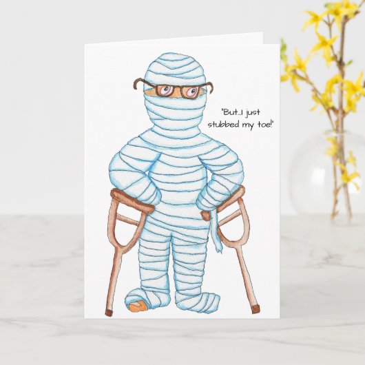 All Wrapped Up Get Well Kaart (Gele Bloem)