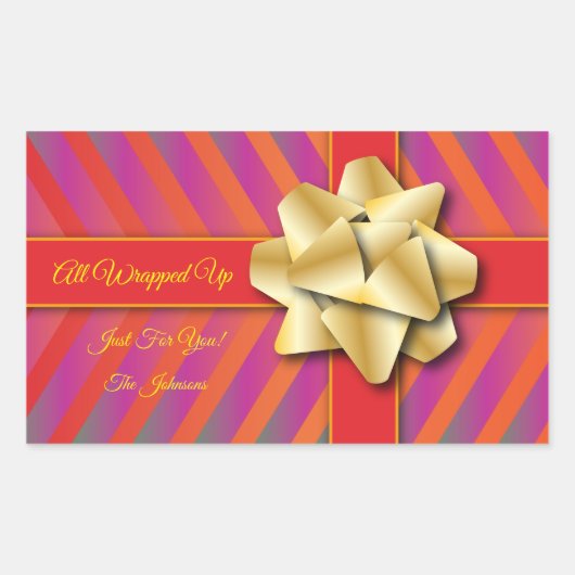 All Wrapped Up Just For You, Sticker (Voorkant)