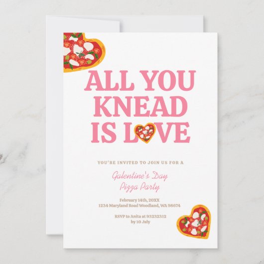 All You Knead is een uitnodiging voor Love Valenti (Voorkant)
