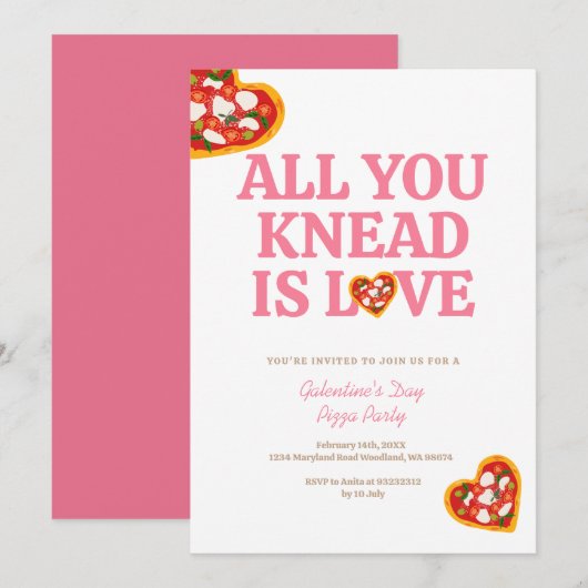 All You Knead is een uitnodiging voor Love Valenti (Voorkant / Achterkant)