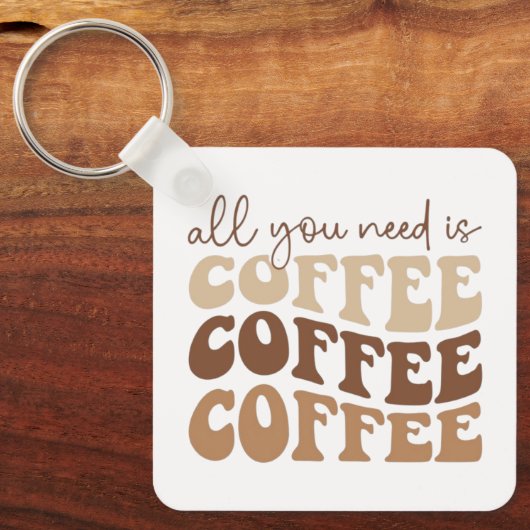 All you need is coffee coffee coffee Keychain (Voorkant)
