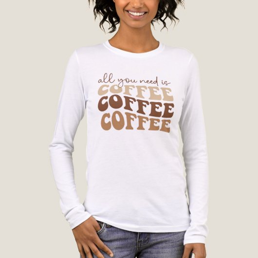 All you need is coffee. Tri-Blend shirt (Voorkant volledig)