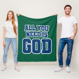 All you need is God Fleece Deken