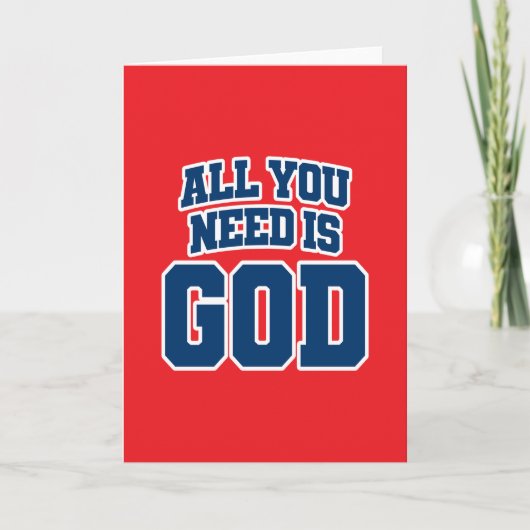 All you need is God Kaart (Voorkant)